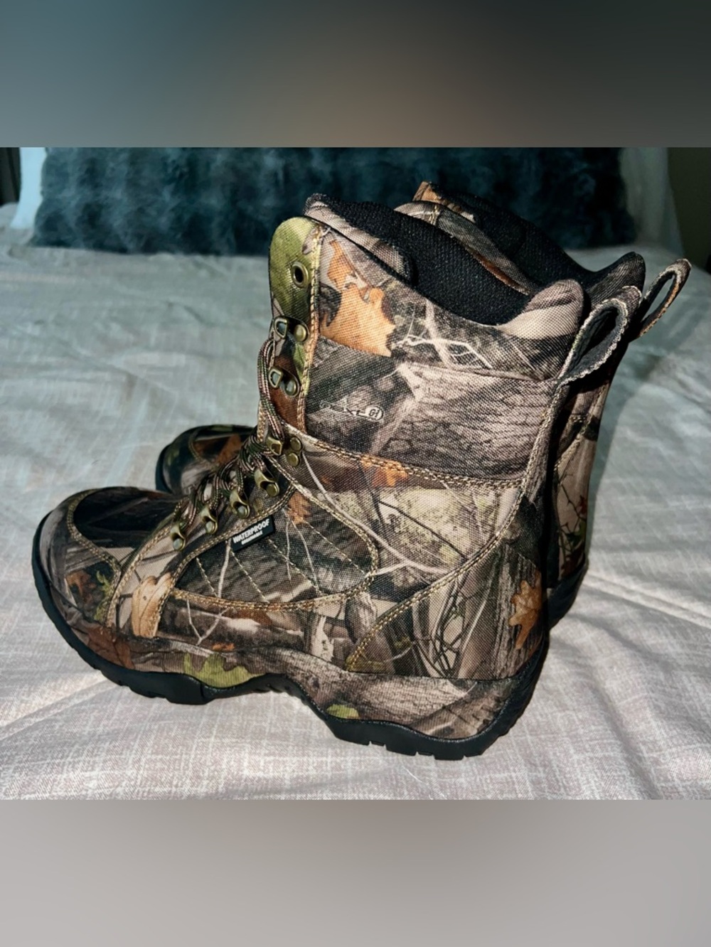 8" Waterproof Hunting Boots Lightweight Insulated Camo Outdoor | Men’s Size 10.5